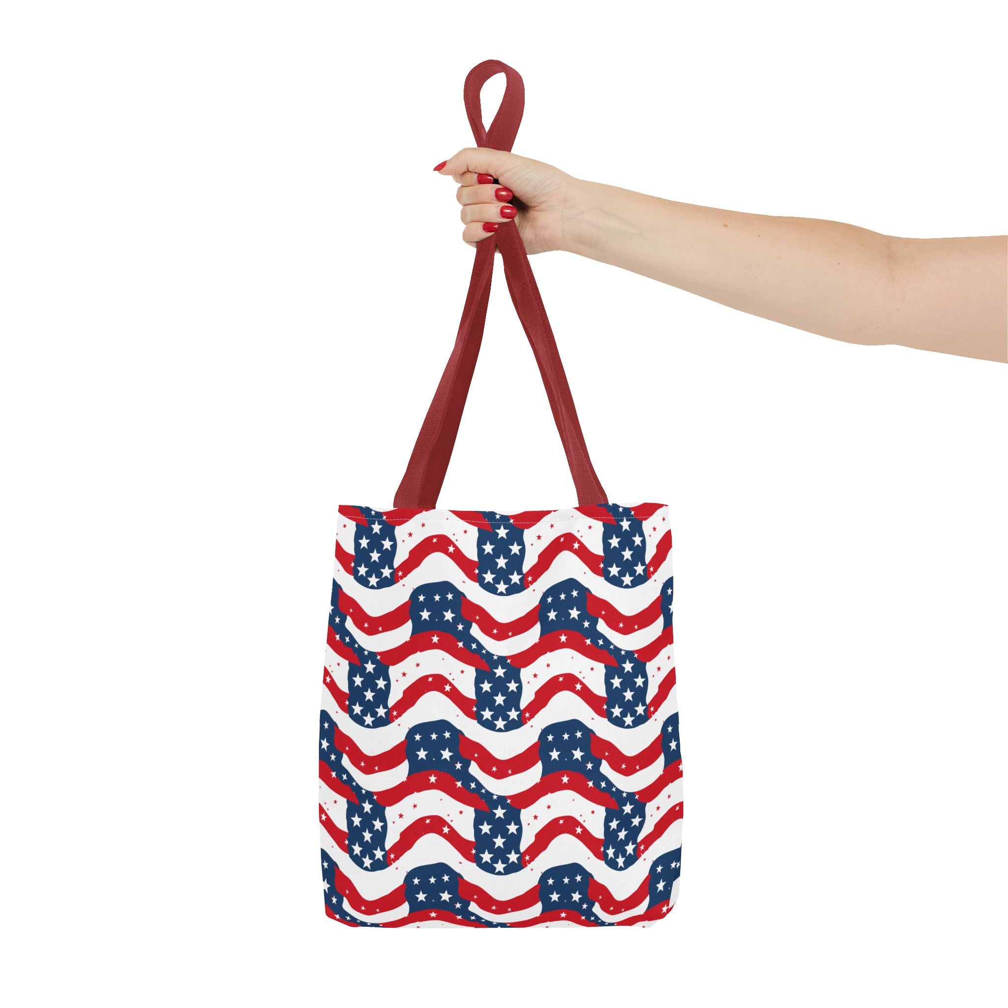 American Flag Pattern Patriotic Tote Bag