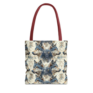 Wolf Rustic Lodge Tote Bag