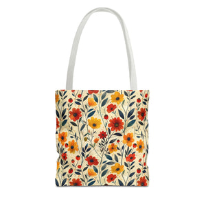 Autumn Color Floral Tote Bag