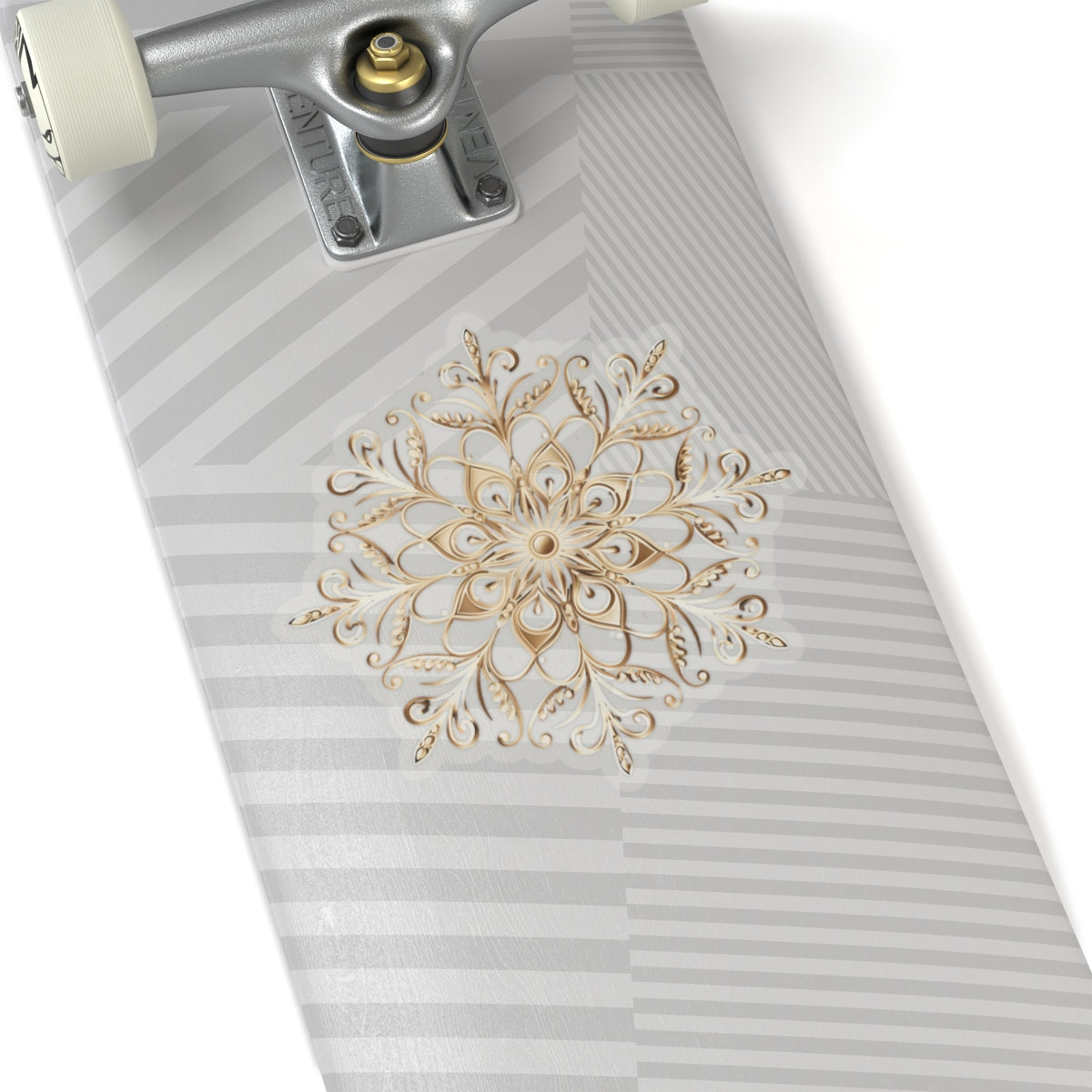 Gold Ornate Snowflake Holiday Christmas Vinyl Sticker