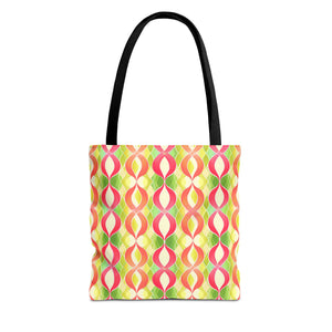 Pink & Green Chains Tote Bag