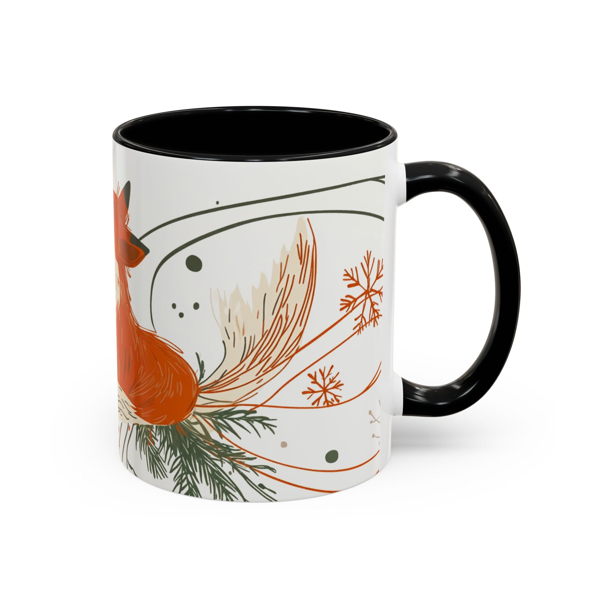 Boho Fox Christmas Mug | Cozy Farmhouse Decor | Holiday Coffee Cup | Gift for Her | Rustic Christmas | 11oz & 15oz