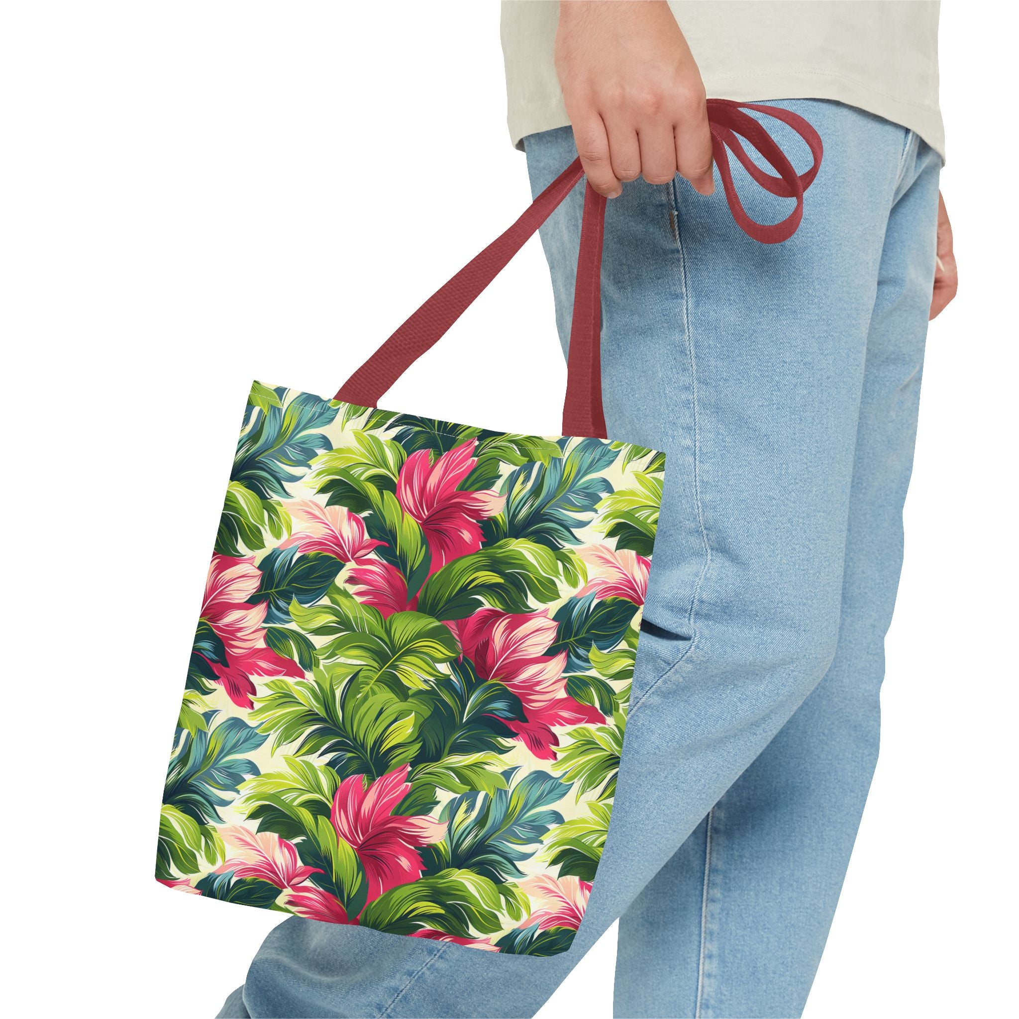 Floral Colorful Leaves Tropical Tote Bag