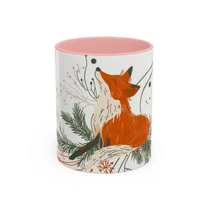 Boho Fox Christmas Mug | Cozy Farmhouse Decor | Holiday Coffee Cup | Gift for Her | Rustic Christmas | 11oz & 15oz