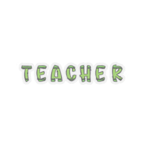 Green Custom Crayon Teacher Sticker Teacher Appreciation Back To School Gift