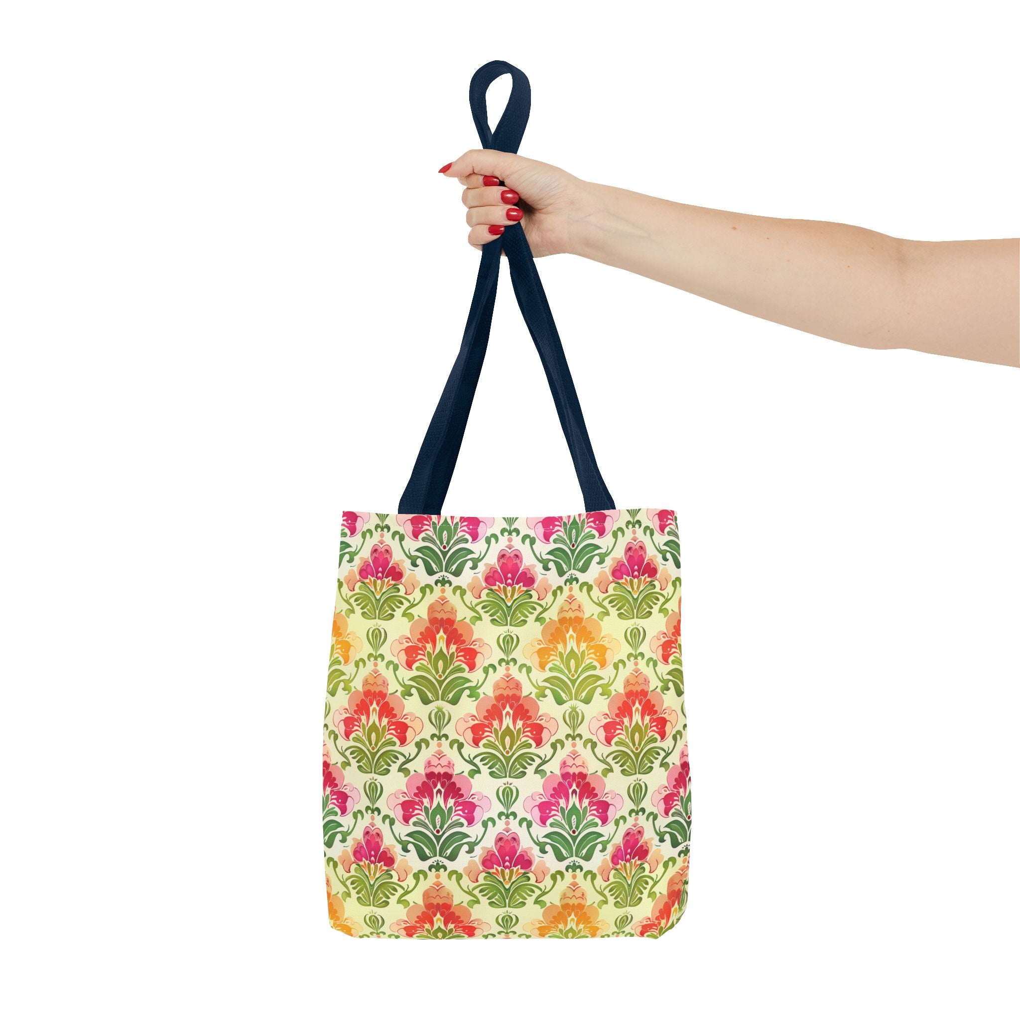 Pink & Green Pattern Tote Bag