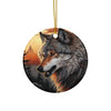 Wolf Ceramic Ornament - Timeless Christmas Treasure