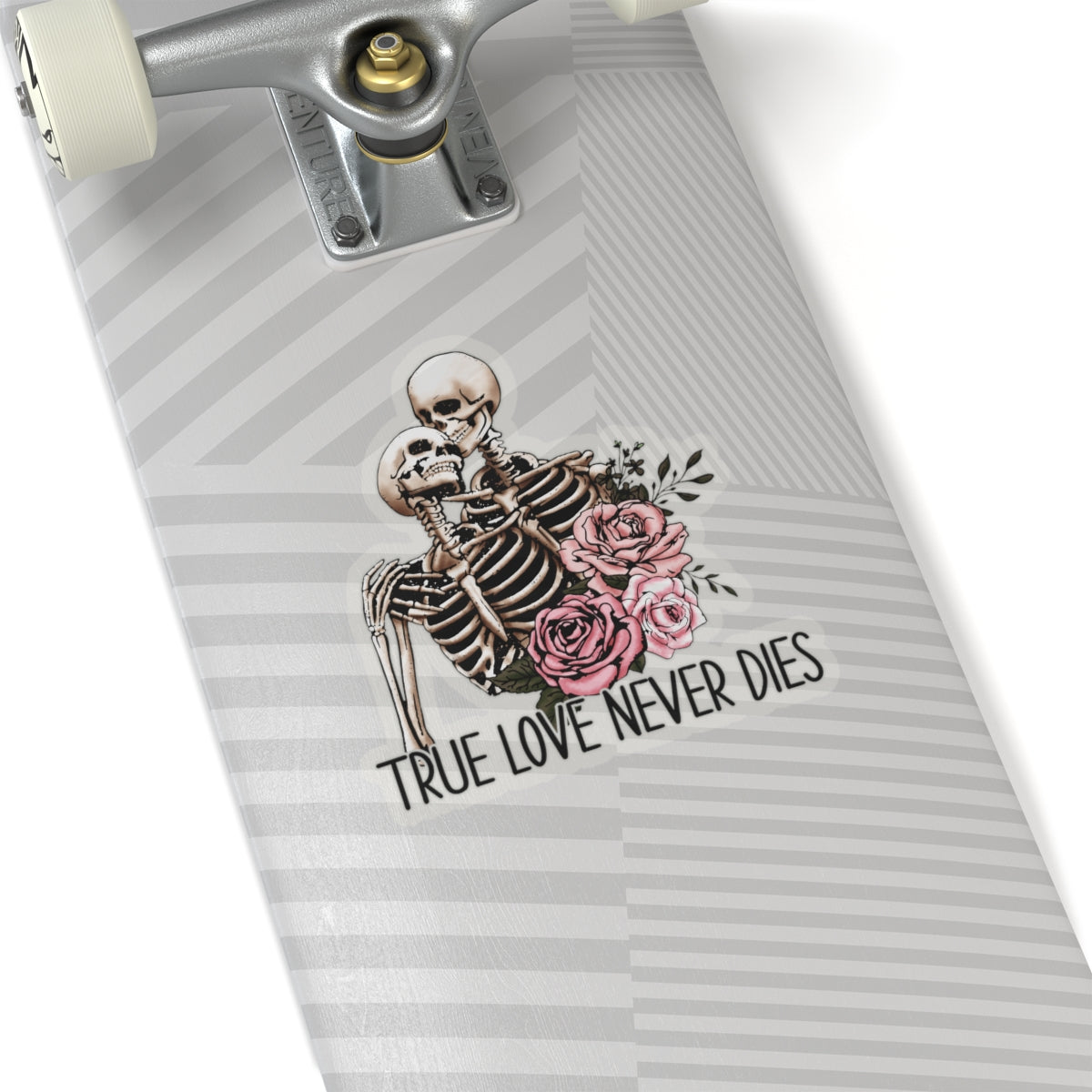 True Love Never Dies Skeleton Valentines Day Vinyl Sticker