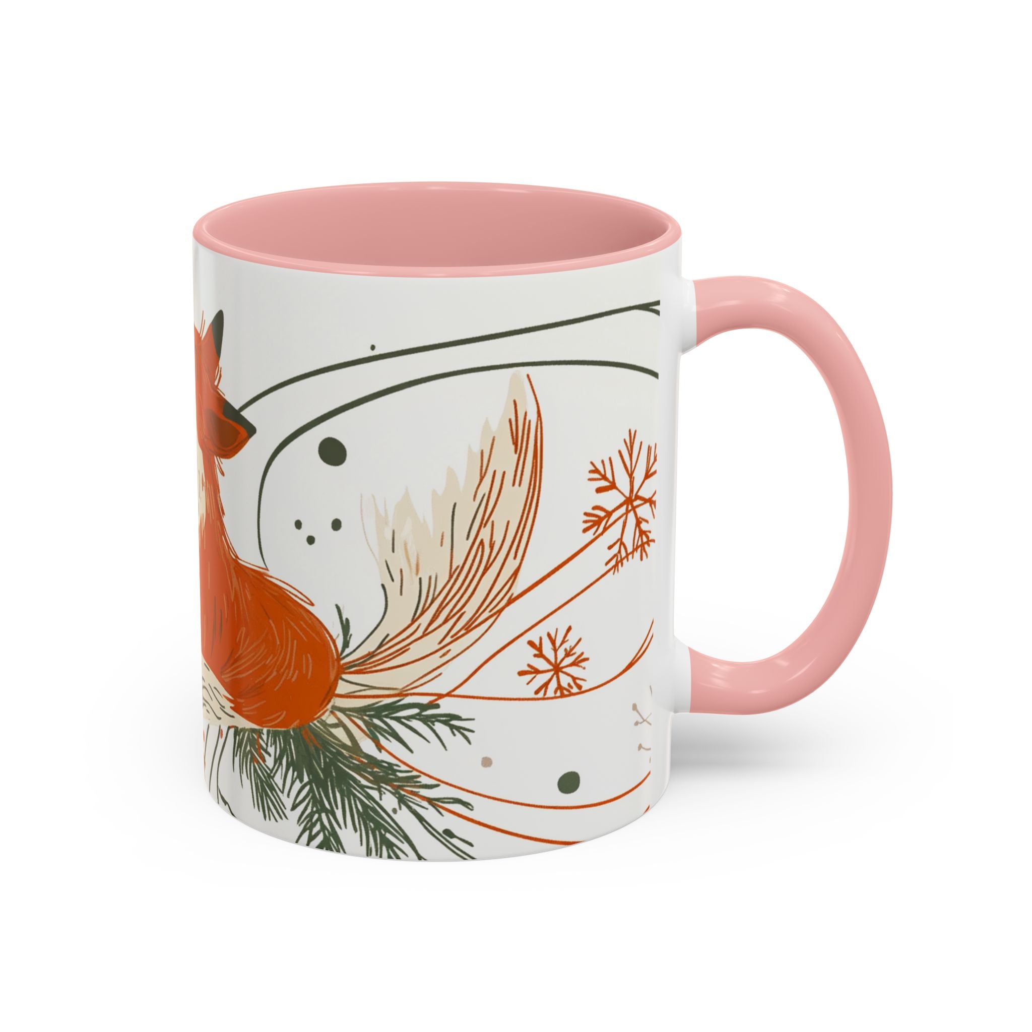 Boho Fox Christmas Mug | Cozy Farmhouse Decor | Holiday Coffee Cup | Gift for Her | Rustic Christmas | 11oz & 15oz