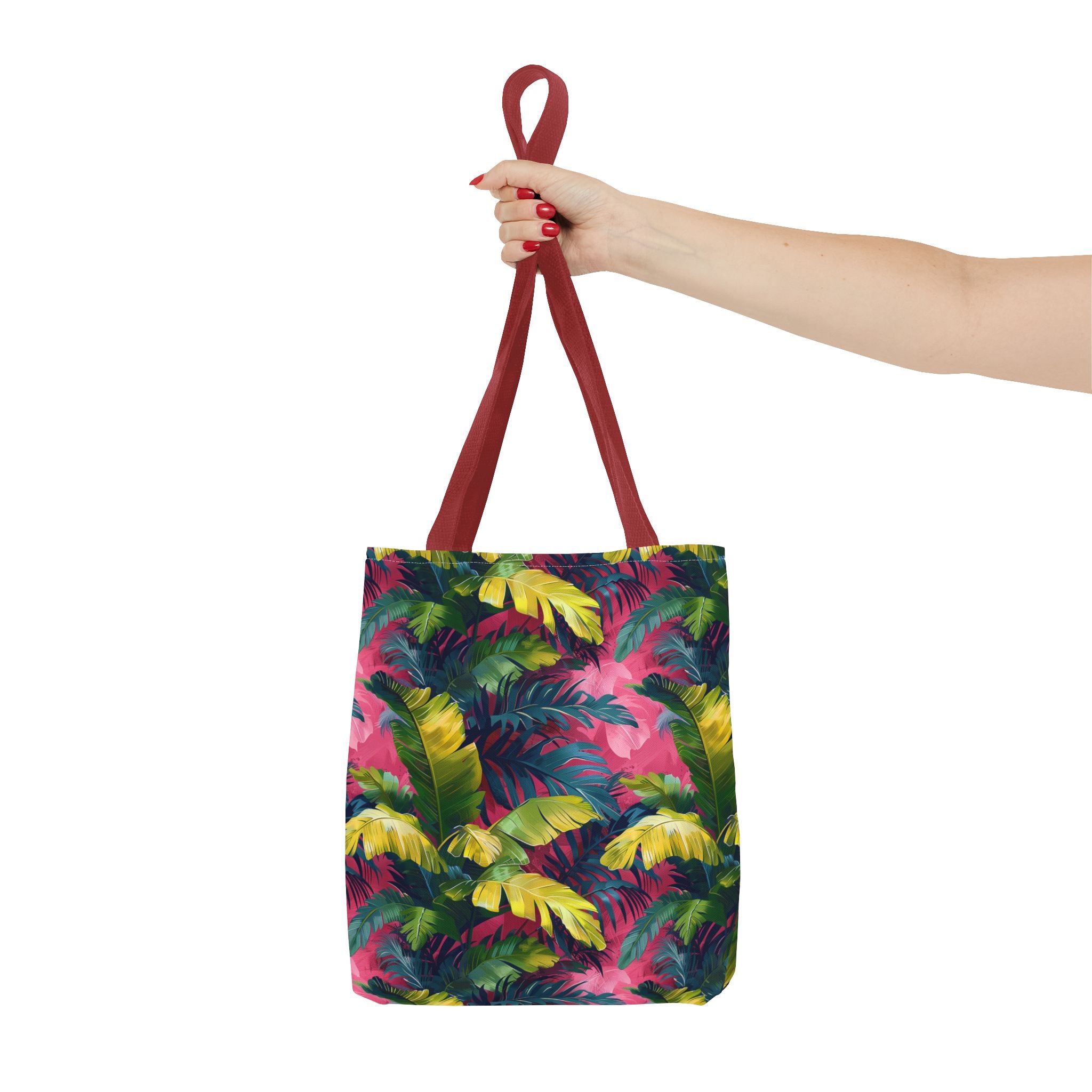 Colorful Leaves Nature Print Tropical Tote Bag