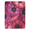 "Pink Anemone Floral Throw Blanket - Ultra-Soft 60x80 Fleece Blanket with Bold Anemone Flower Design