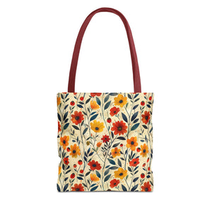 Autumn Color Floral Tote Bag