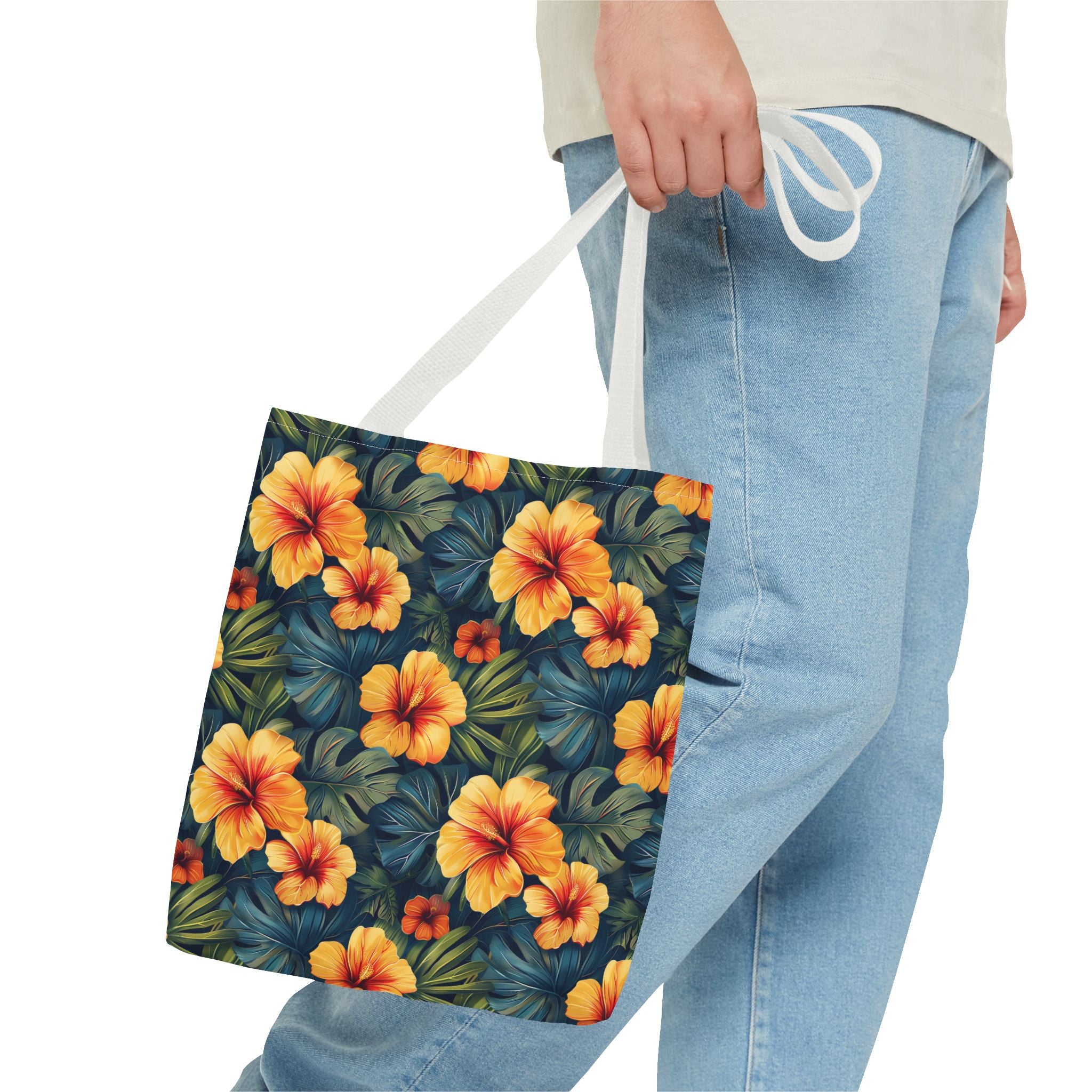 Orange Flower Summer Tote Bag