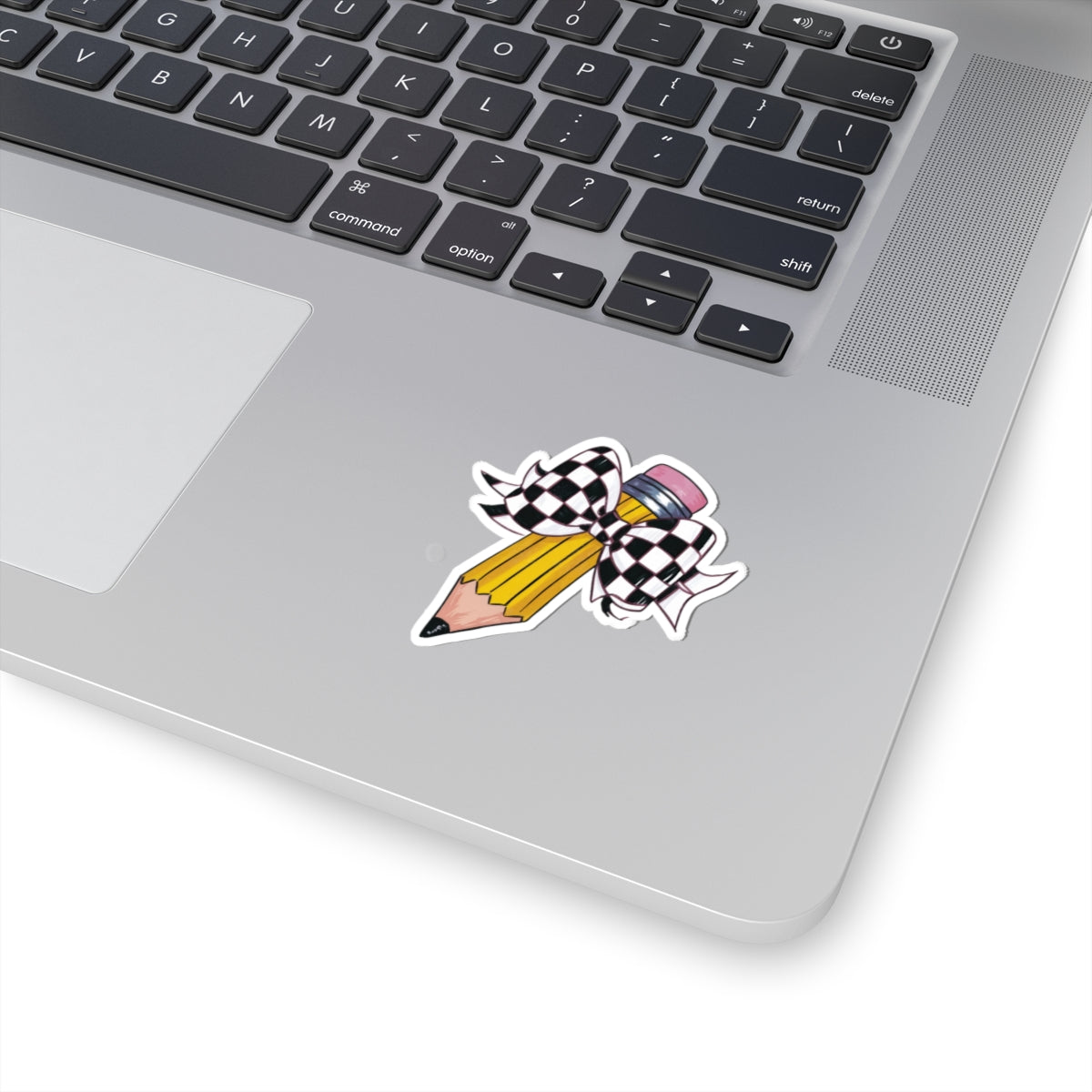 Checkered Flag Bow Pencil Sticker for Teachers back To School Gift