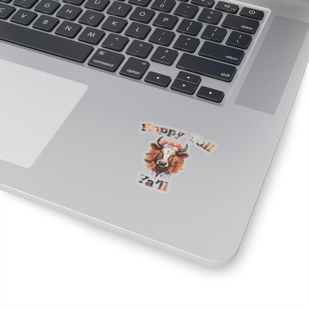 Happy Fall Ya'll Cow Autumn Vinyl Sticker