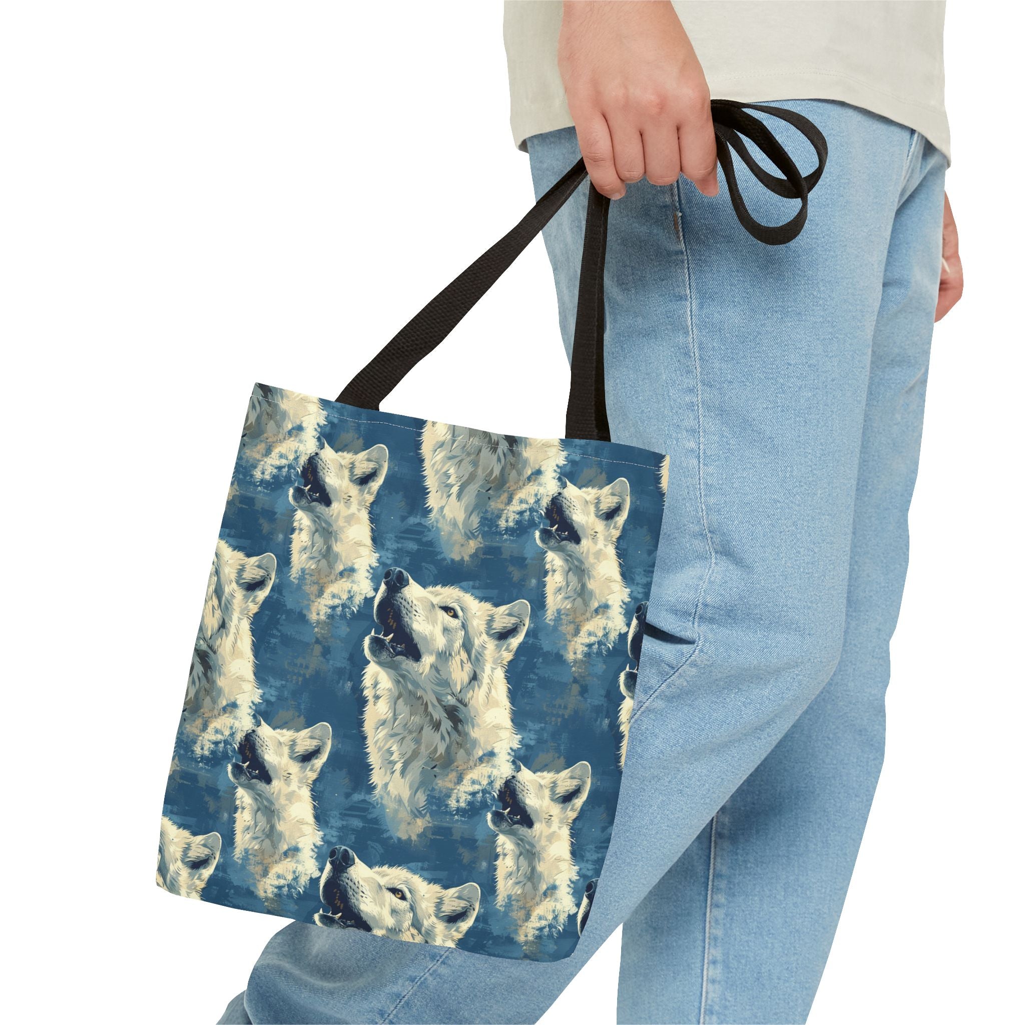 Howling Wolf Rustic Lodge Tote Bag