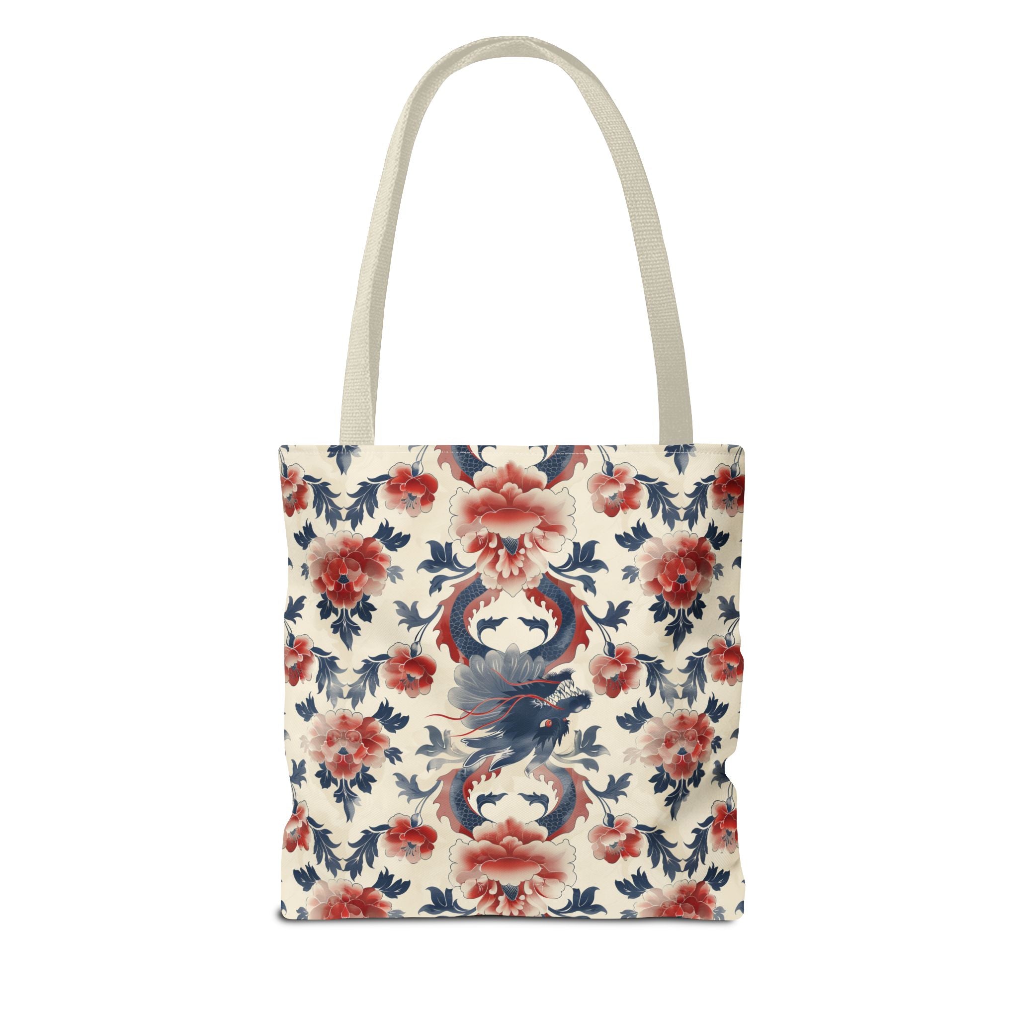 Red Blue Dragons Tote Bag