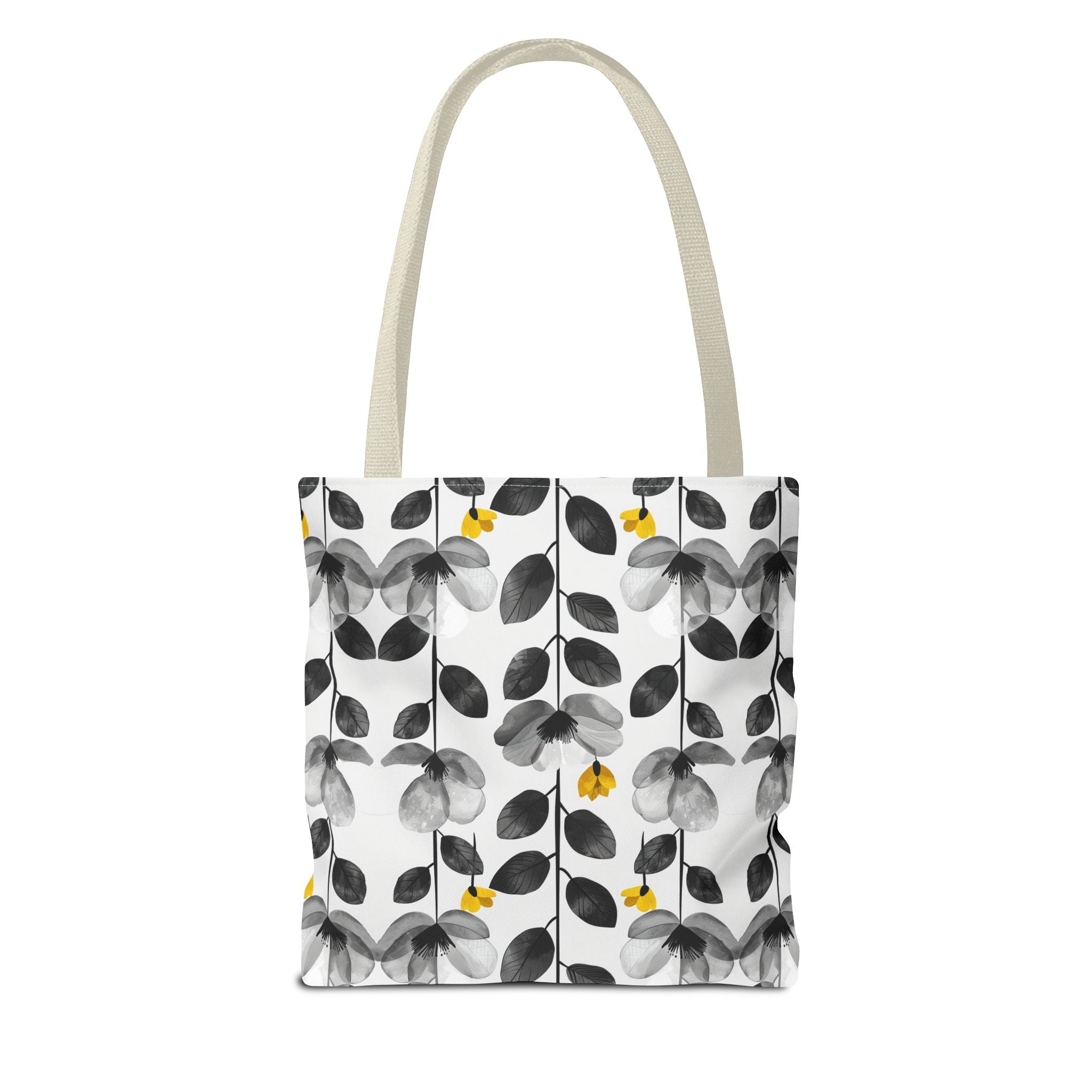 Black & White Floral Tote Bag