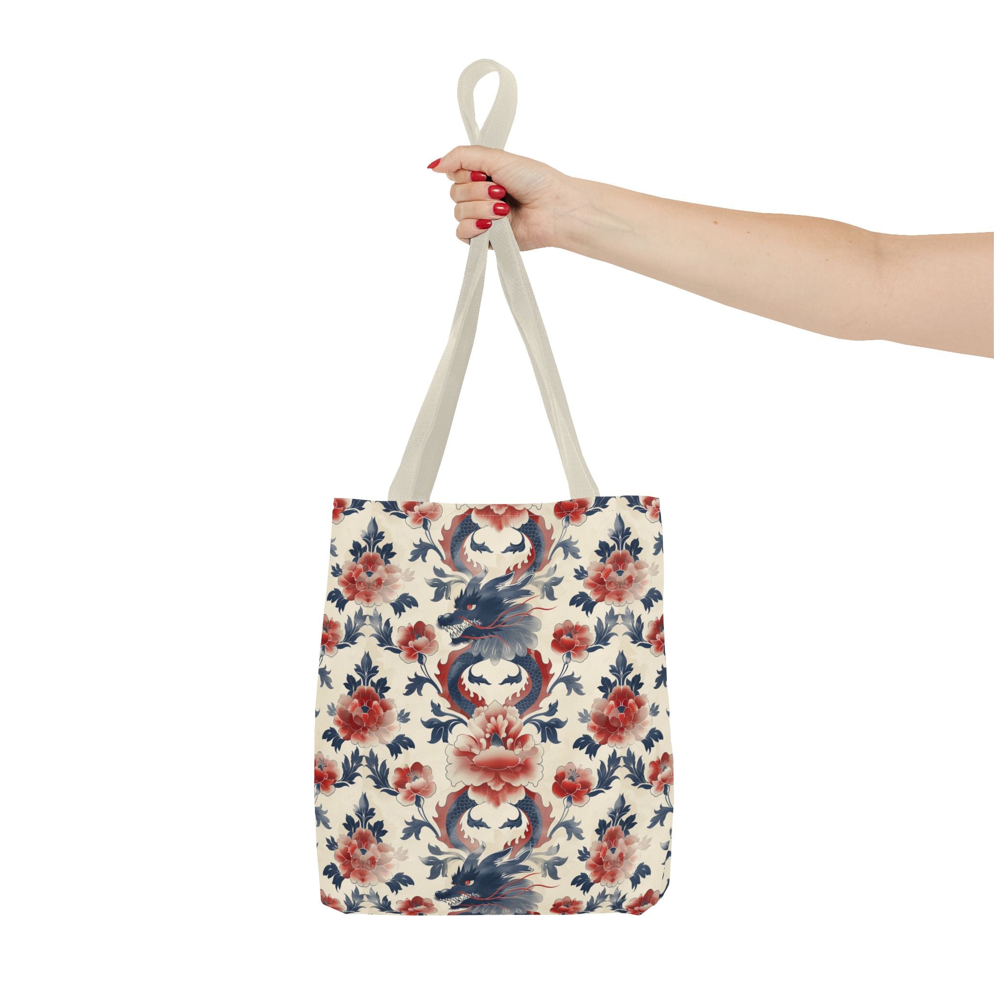 Red Blue Dragons Tote Bag