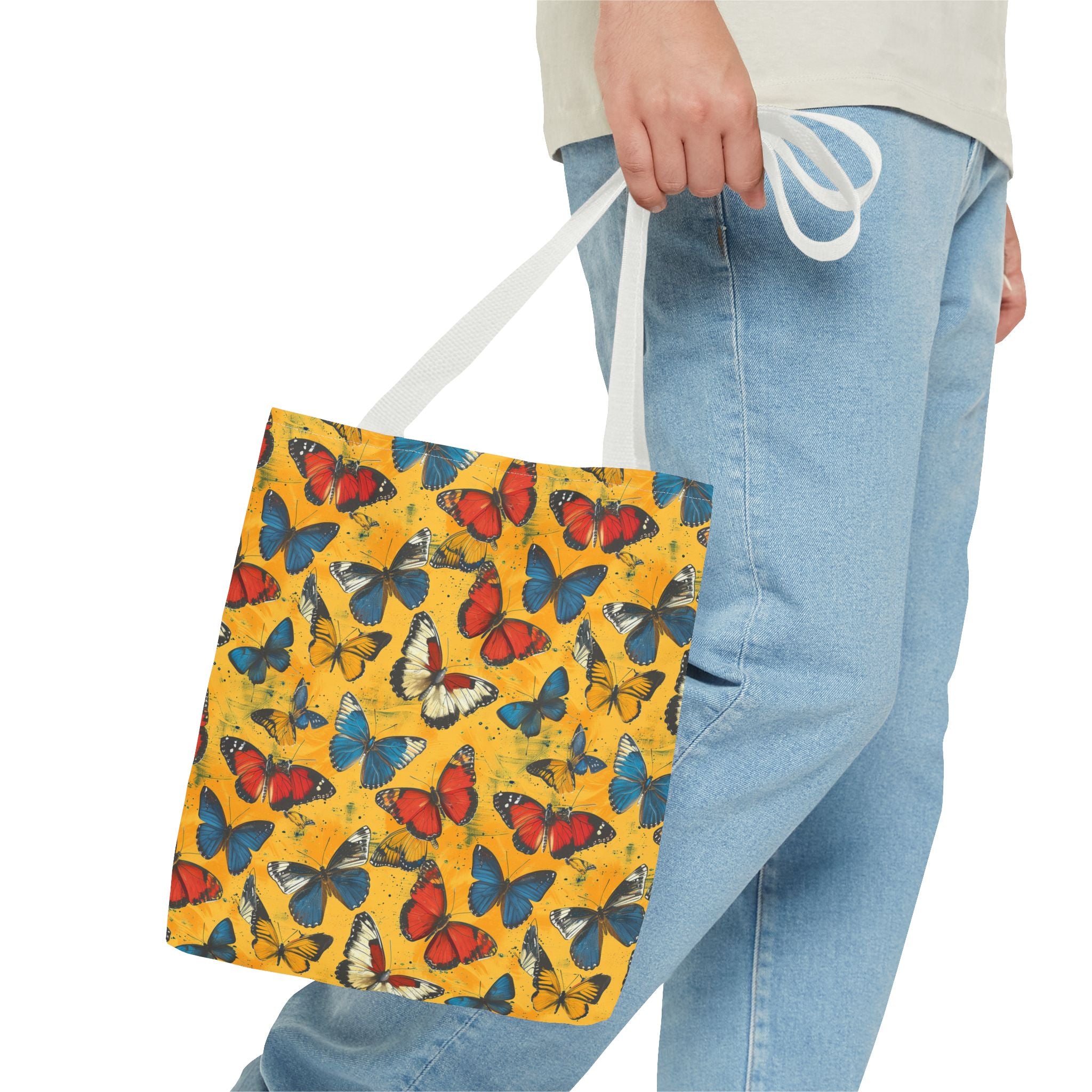 Yellow Whimsical Butterfly Tote Bag