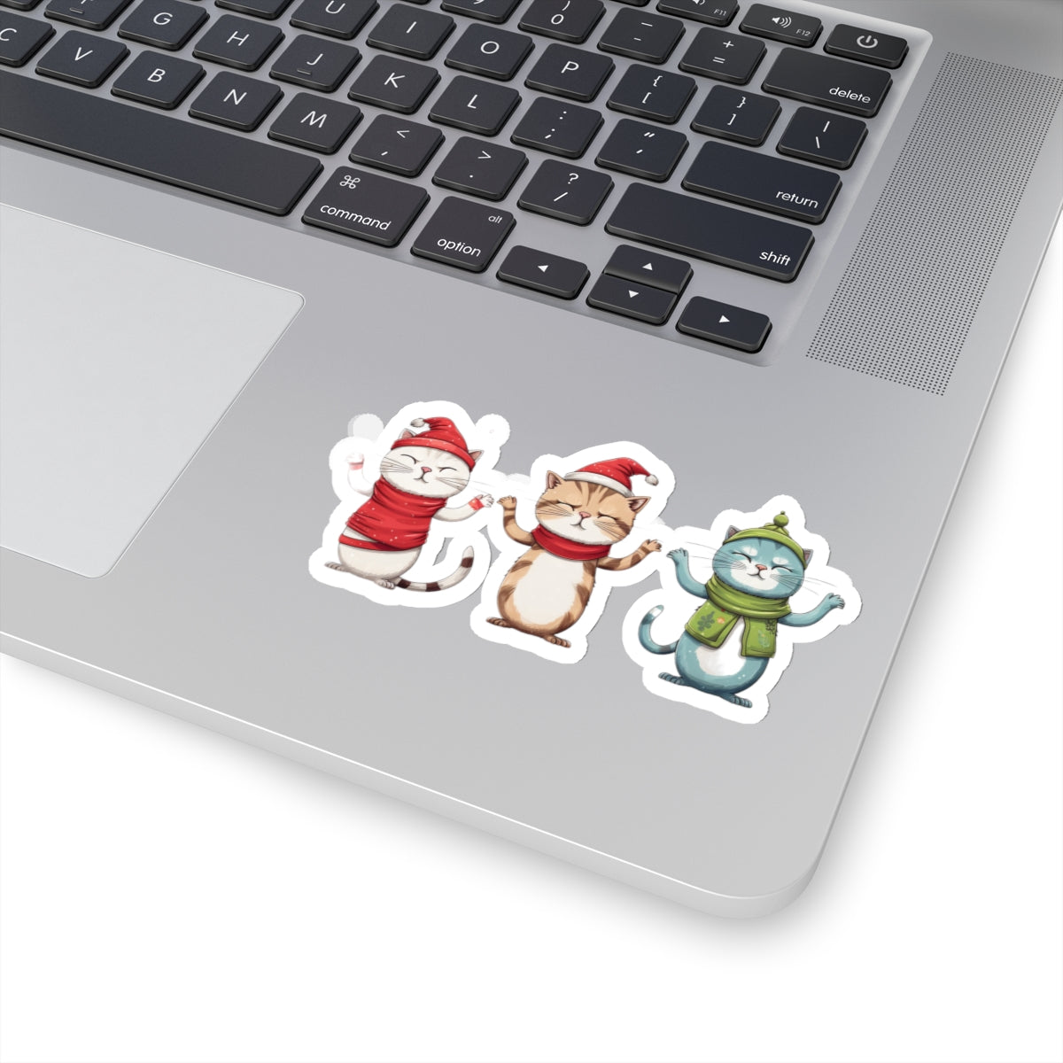 Yoga Cats Cute Funny Christmas Vinyl Sticker