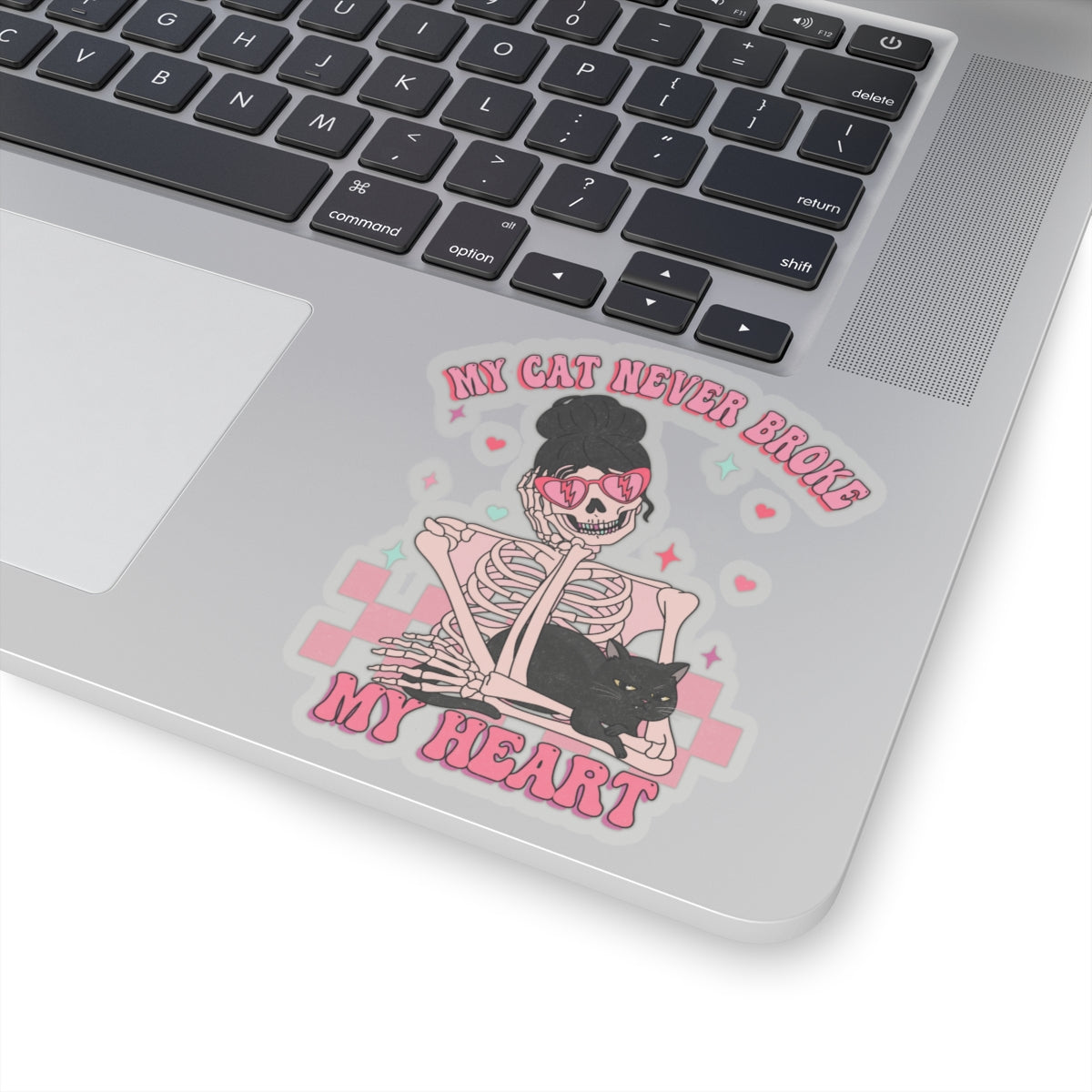 Cat Never Broke My Heart Funny Anti Valentines Day Vinyl Sticker