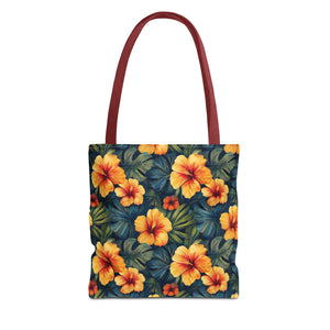 Orange Flower Summer Tote Bag