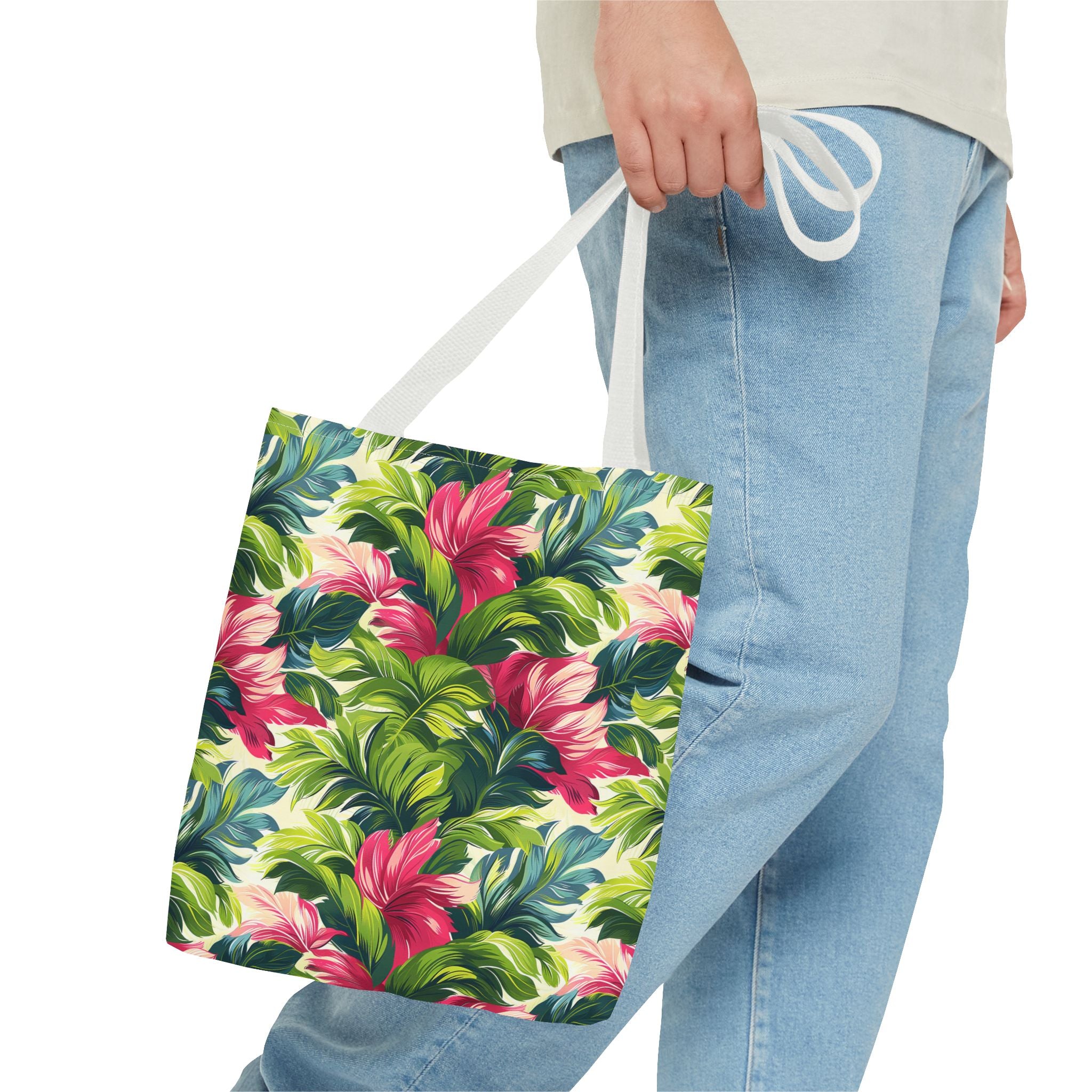 Floral Colorful Leaves Tropical Tote Bag