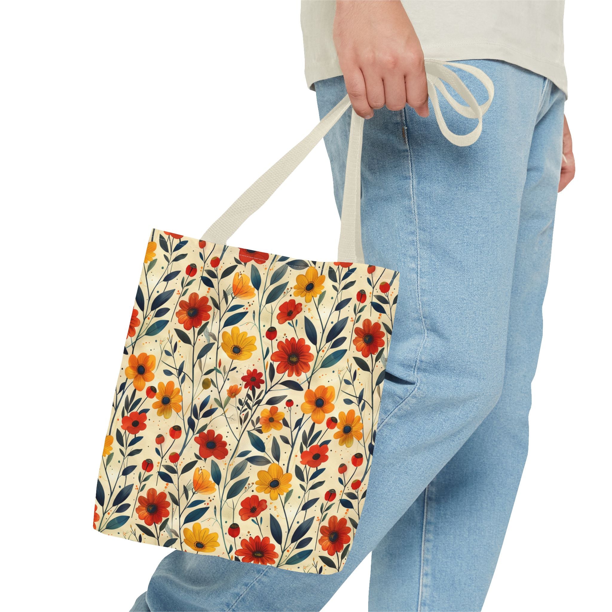 Autumn Color Floral Tote Bag