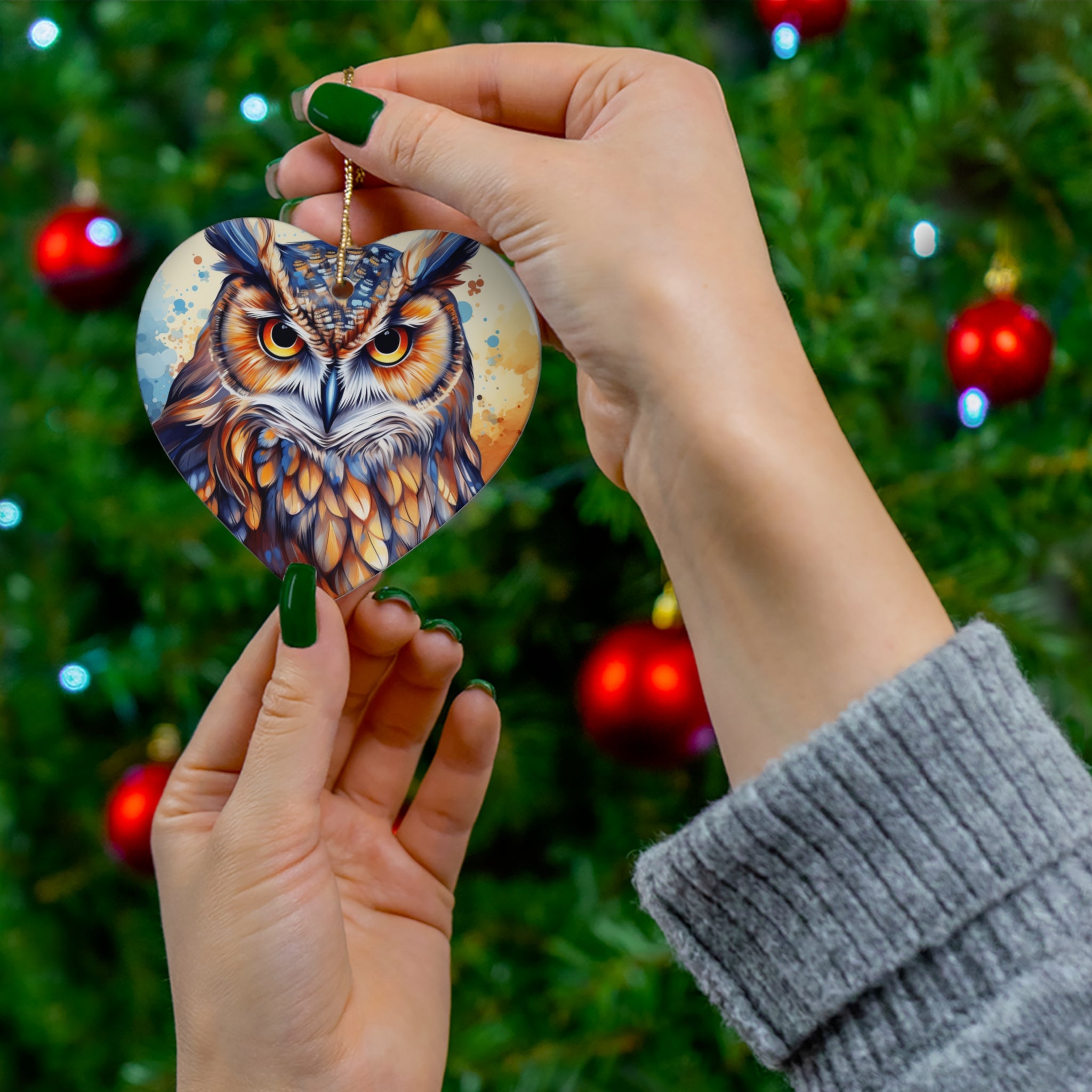 Owl Ceramic Ornament: 2023 Christmas Gift