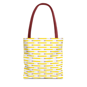 Cute Pencil Teacher Print Back to School Tote Bag