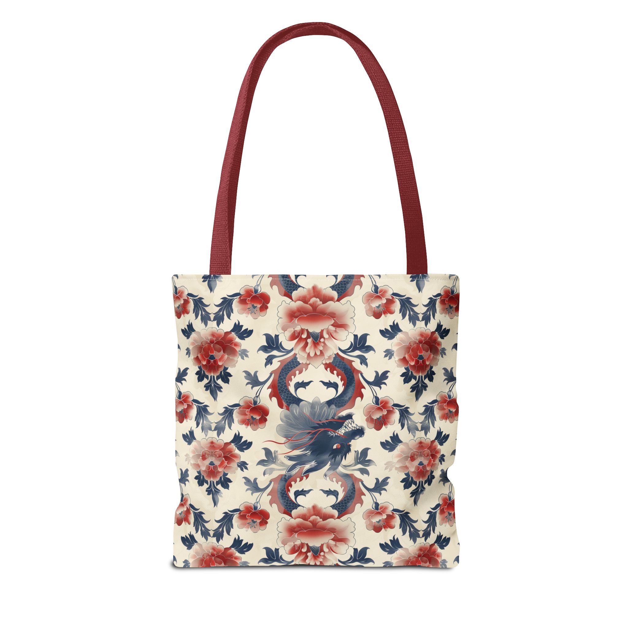 Red Blue Dragons Tote Bag