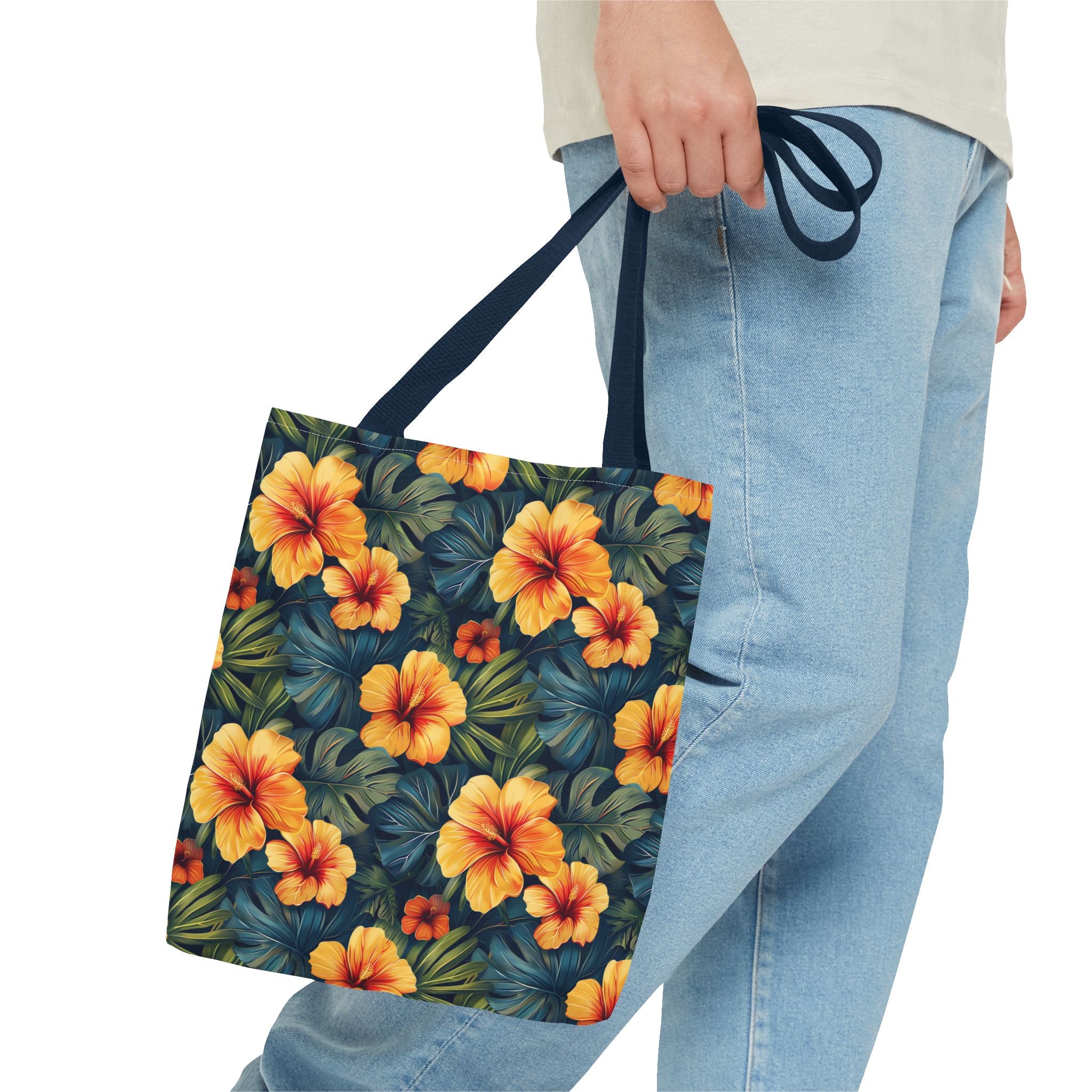 Orange Flower Summer Tote Bag