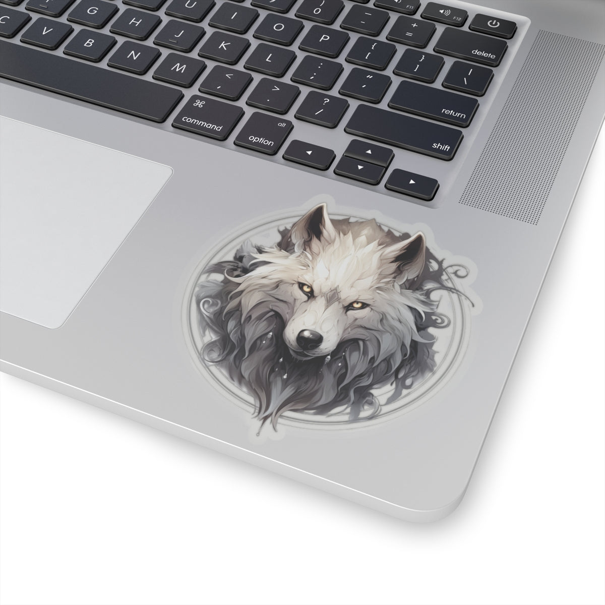 White Wolf Vinyl Sticker