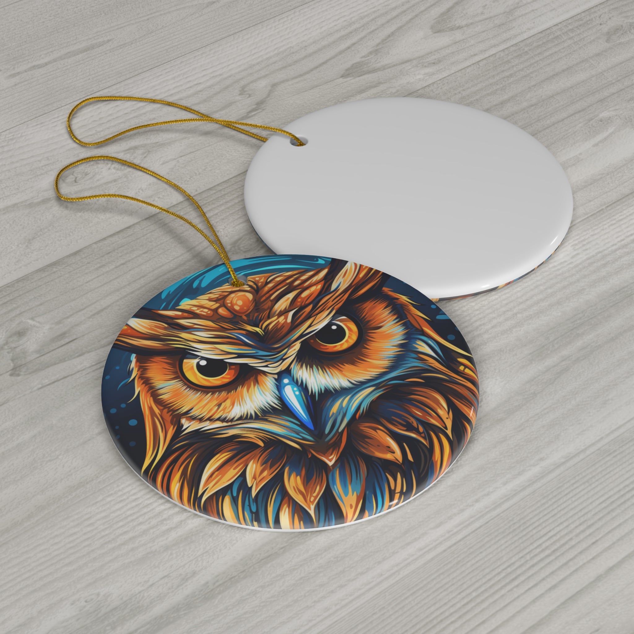 Cherished Owl Ceramic Ornament