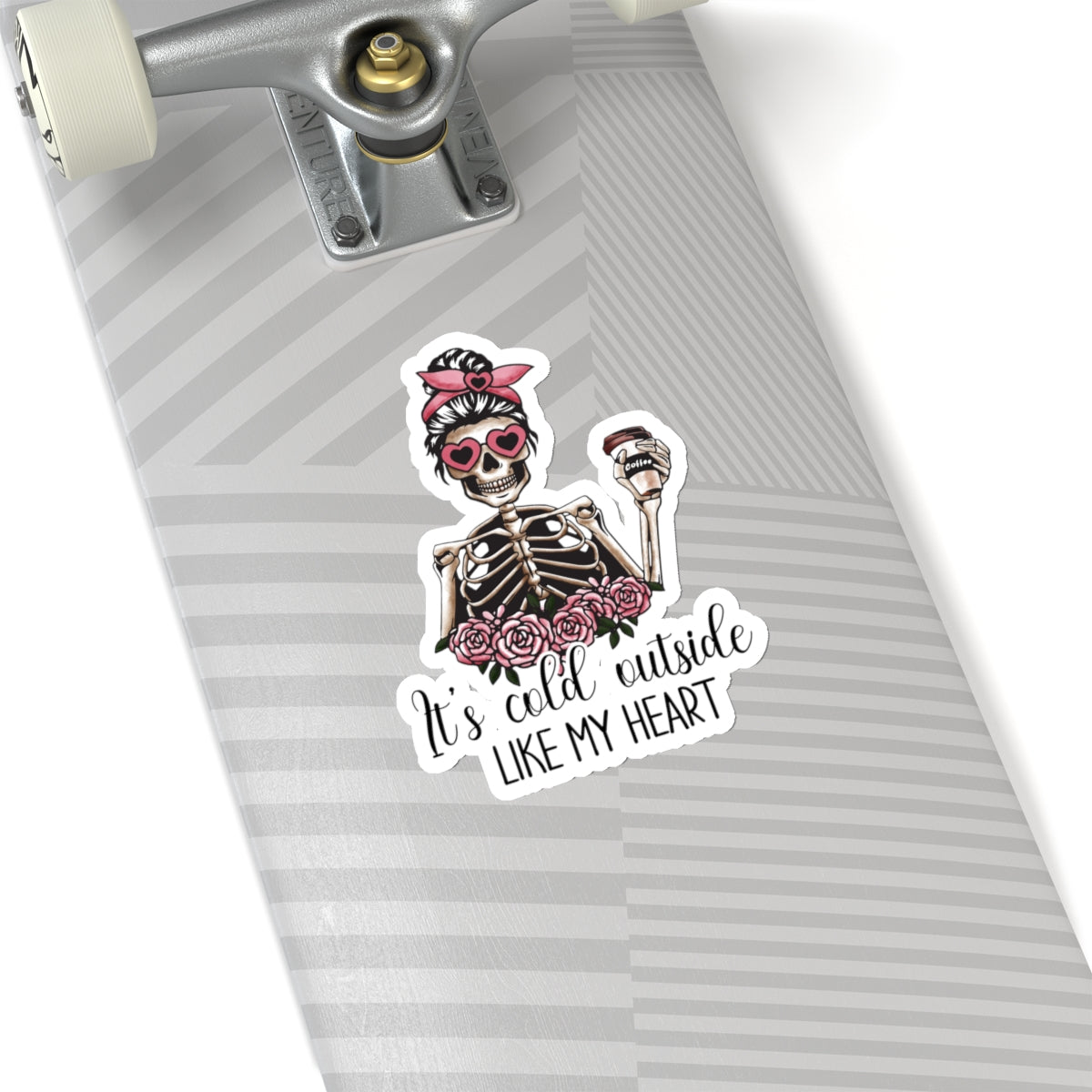 Skeleton Funny Anti Valentines Day Vinyl Sticker