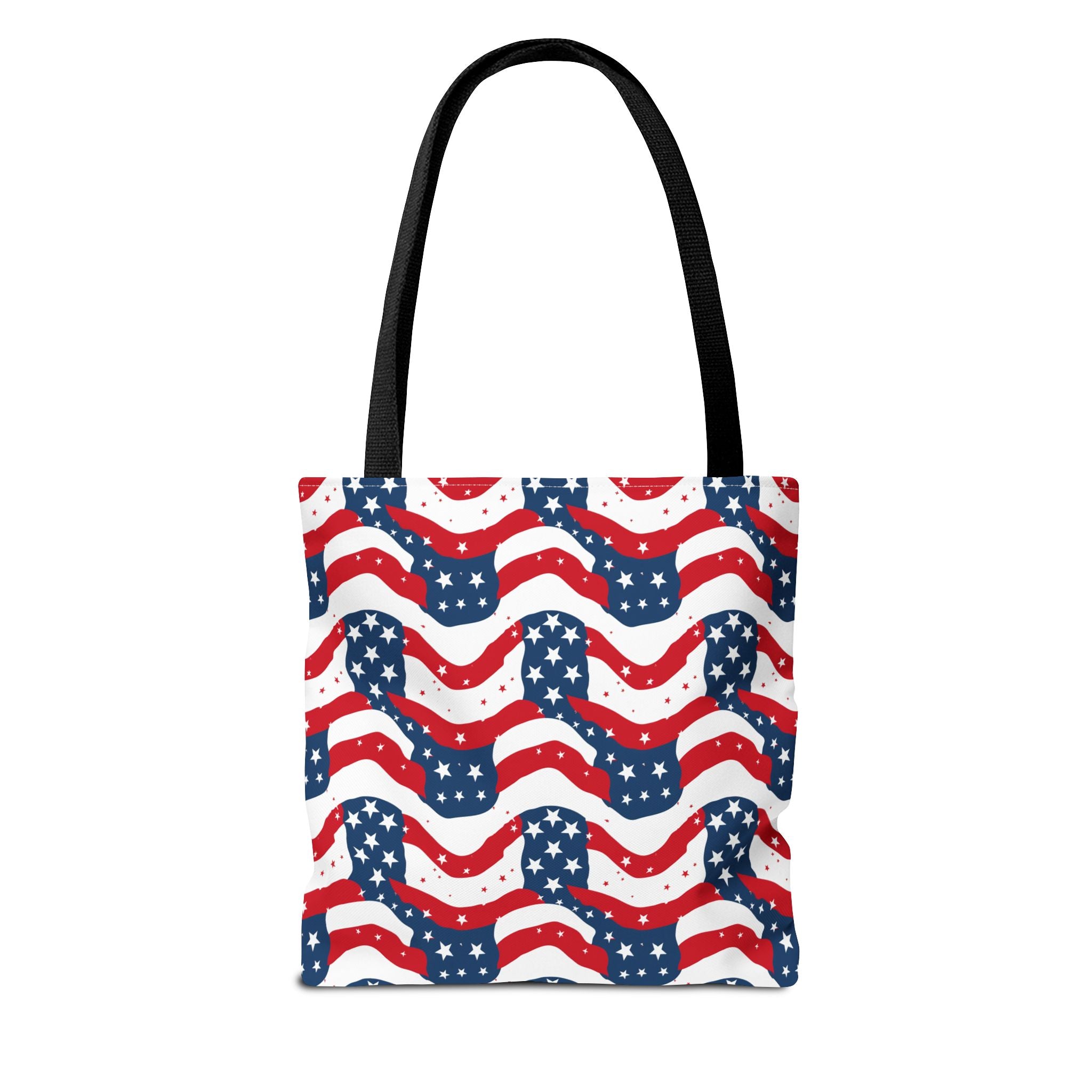 American Flag Pattern Patriotic Tote Bag