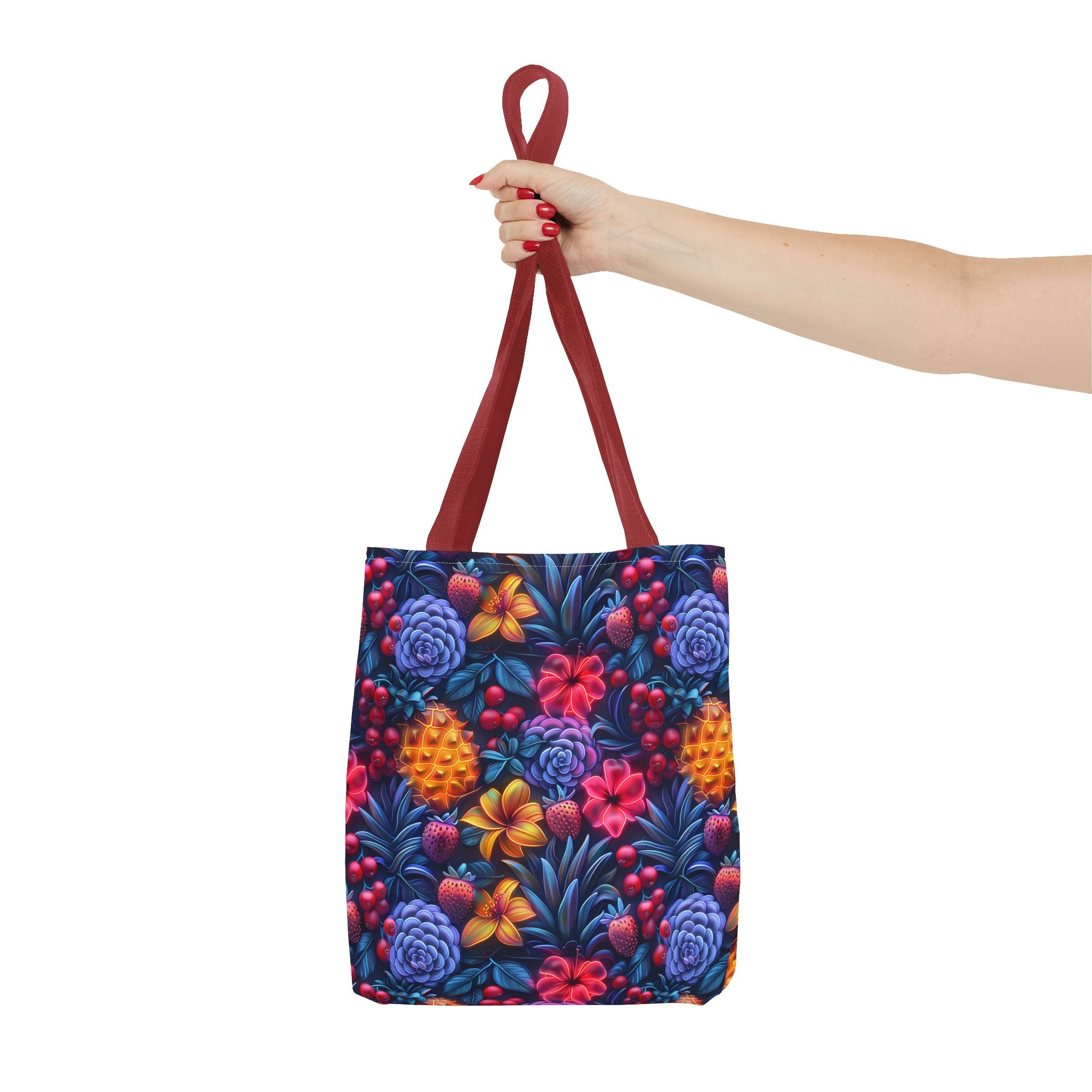 Colorful Fruit Print Back to School Tote Bag