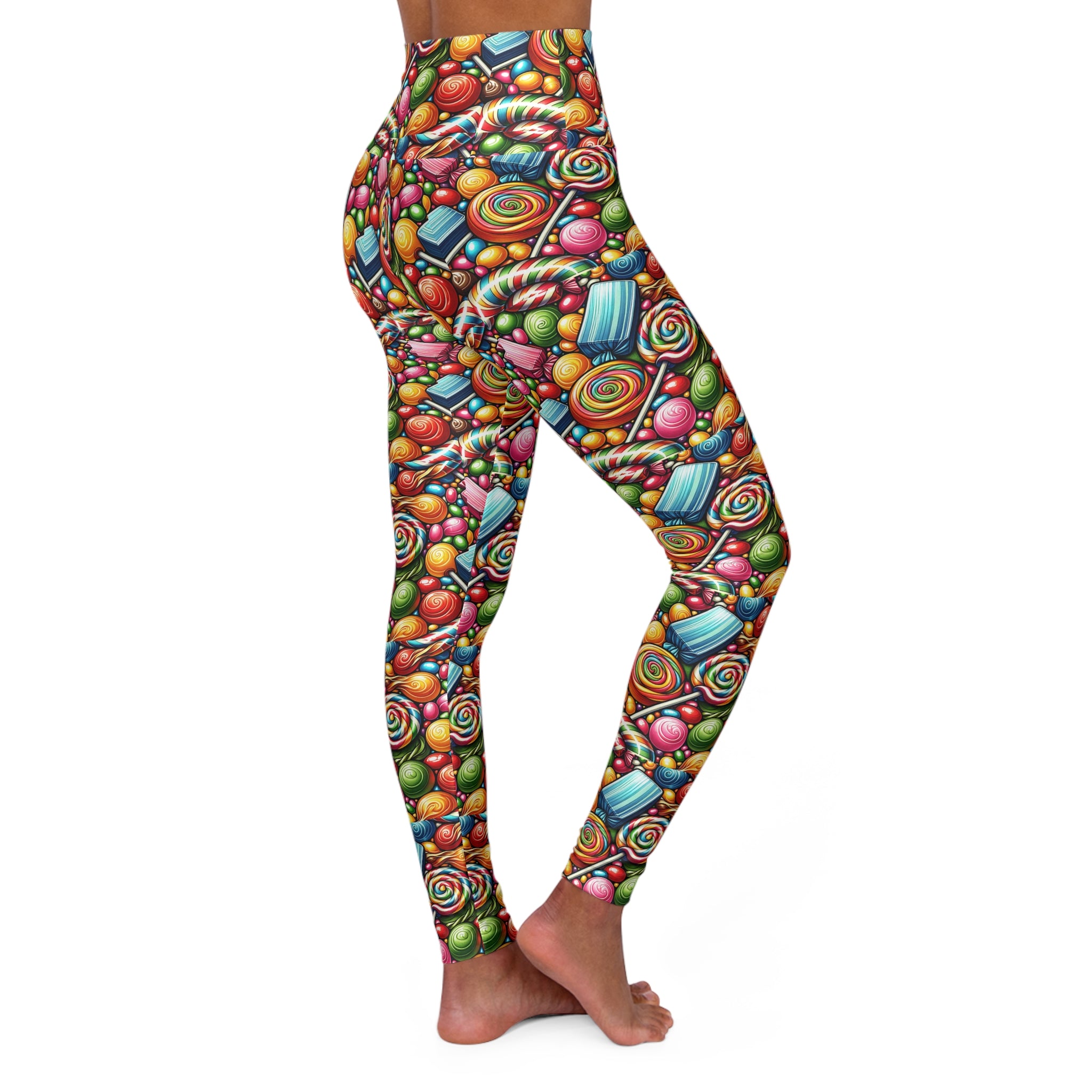 Colorful Candies Gym Leggings for Women S-2XL - Vibrant & Supportive