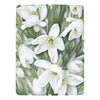 Twin Size Fleece Blanket with Delicate Snowdrop Print - Cozy & Soft