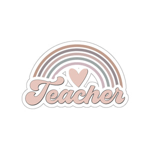 Rainbow Teacher Kiss-Cut Sticker Teacher Gift Back to School