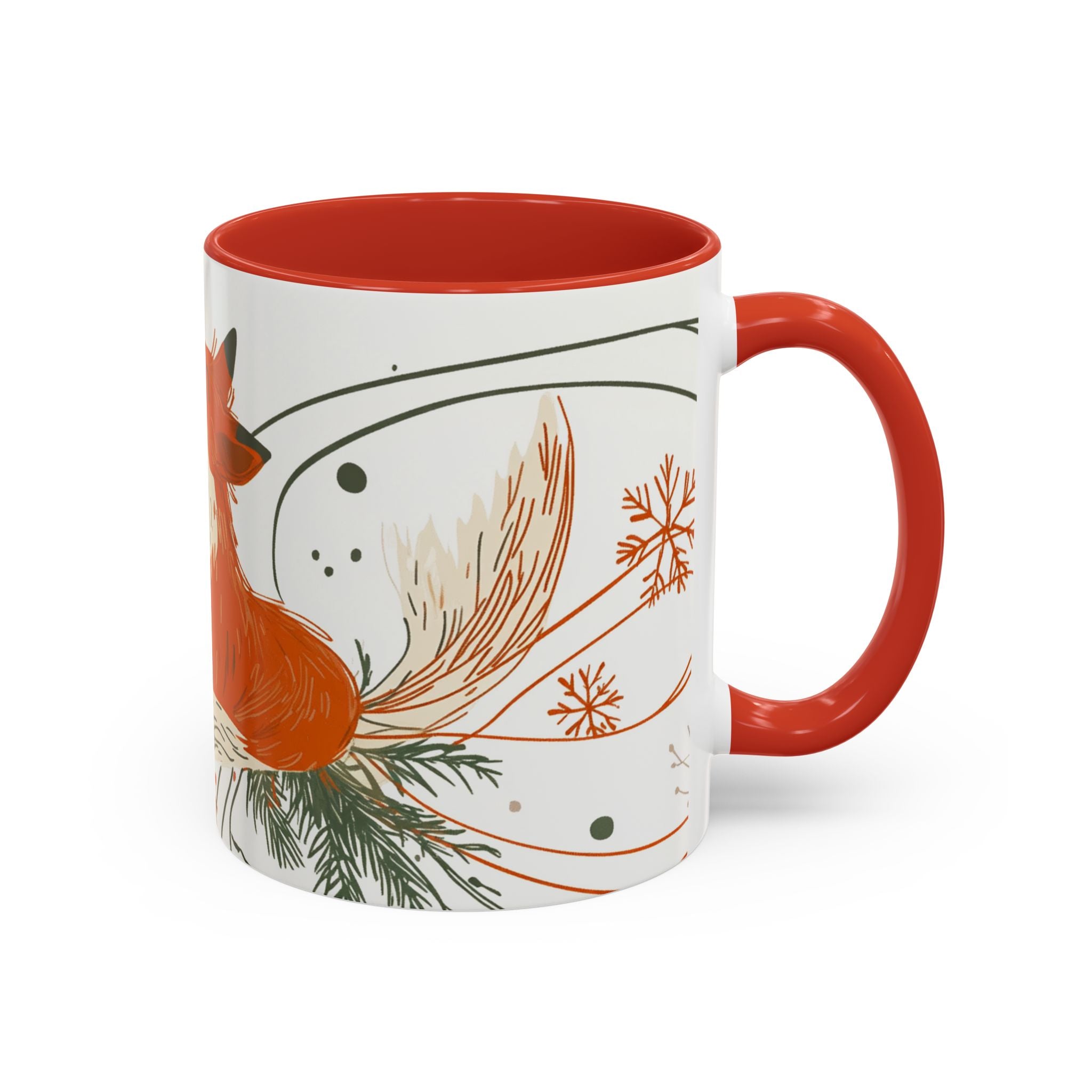 Boho Fox Christmas Mug | Cozy Farmhouse Decor | Holiday Coffee Cup | Gift for Her | Rustic Christmas | 11oz & 15oz