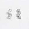 925 Sterling Silver Inlaid Zircon Stud Earrings