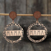 Alloy Wooden Dangle Earrings