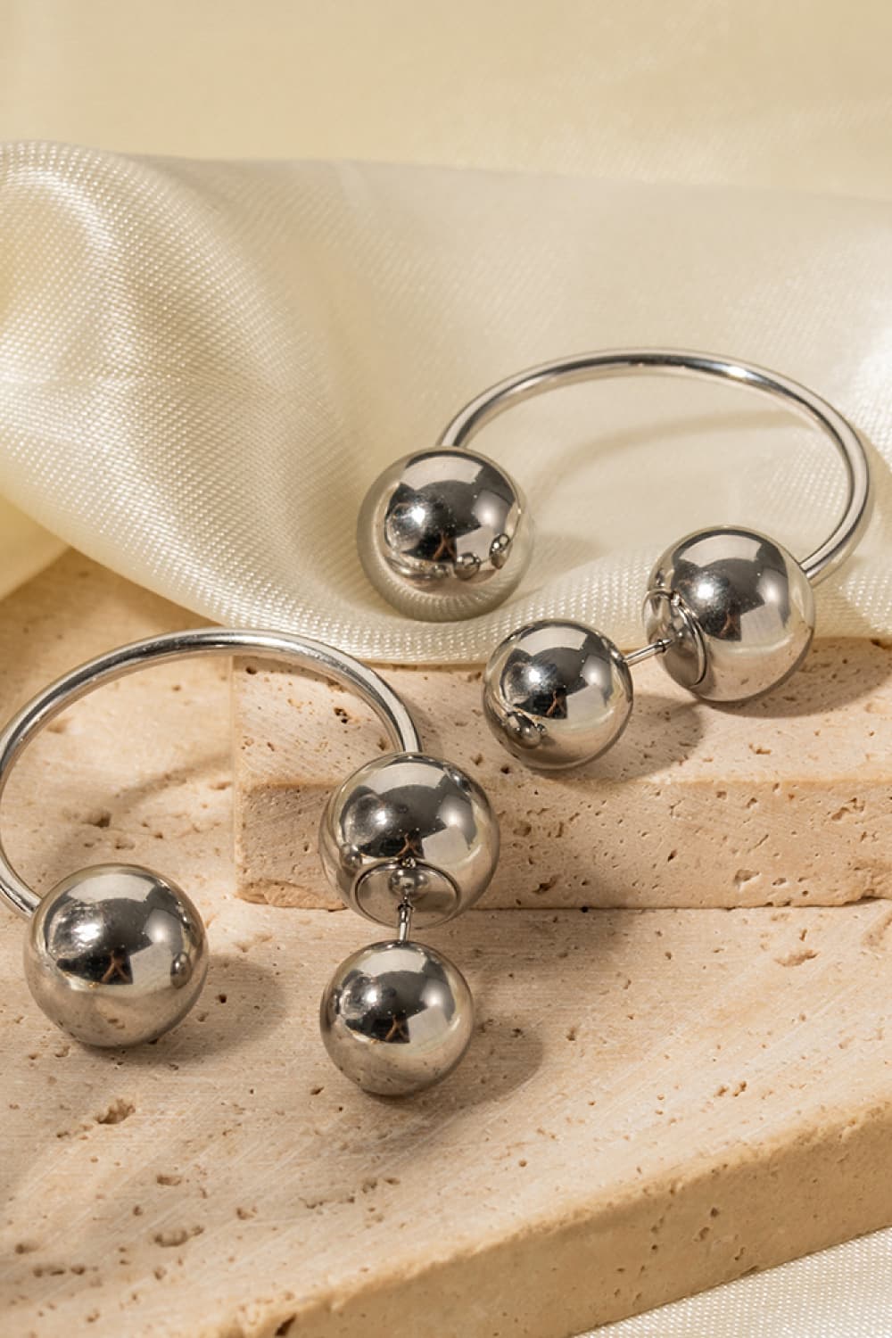 Stainless Steel Ball Earrings