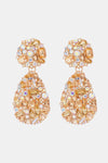 Teardrop Shape Zinc Alloy Dangle Earrings