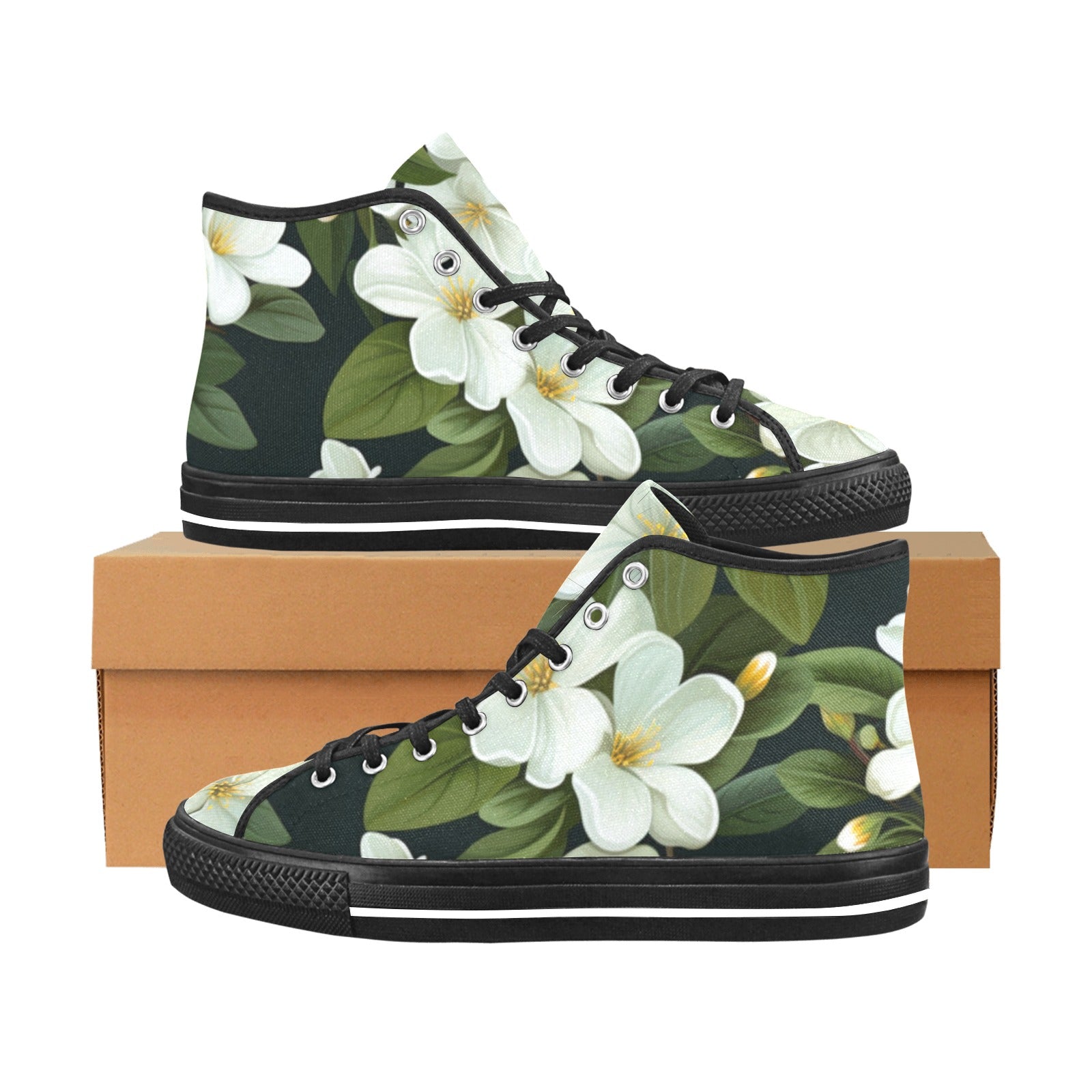 Blooming Magnolia High-Top Sneakers - Cranberry Lake Design Co.  #