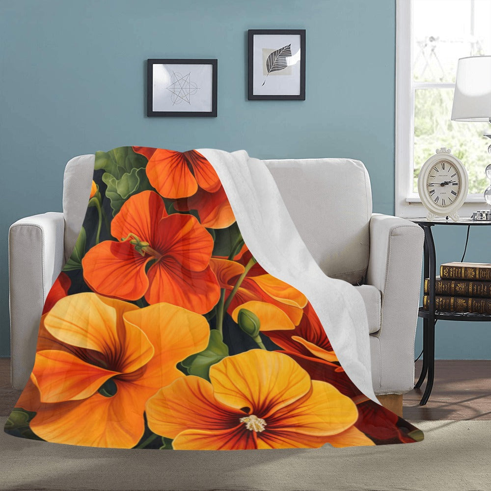 Cranberry Lake Designs Floral Twin Size Throw Blanket