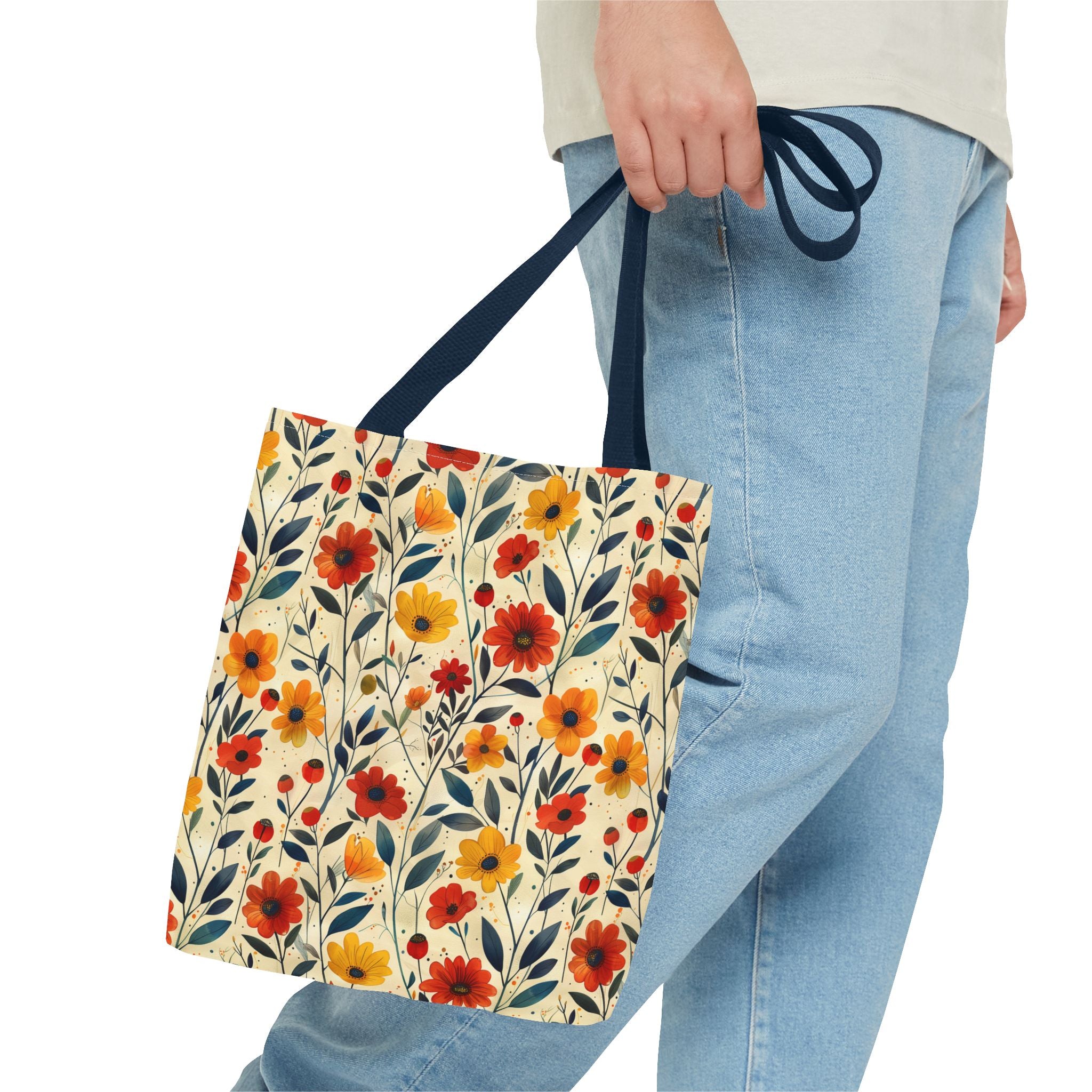 Autumn Color Floral Tote Bag