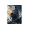 Kids Game Room Home Decor Wall Art Poster Military Warship Sign Indoor / Outdoor Metal Tin Sign 12"x16"
